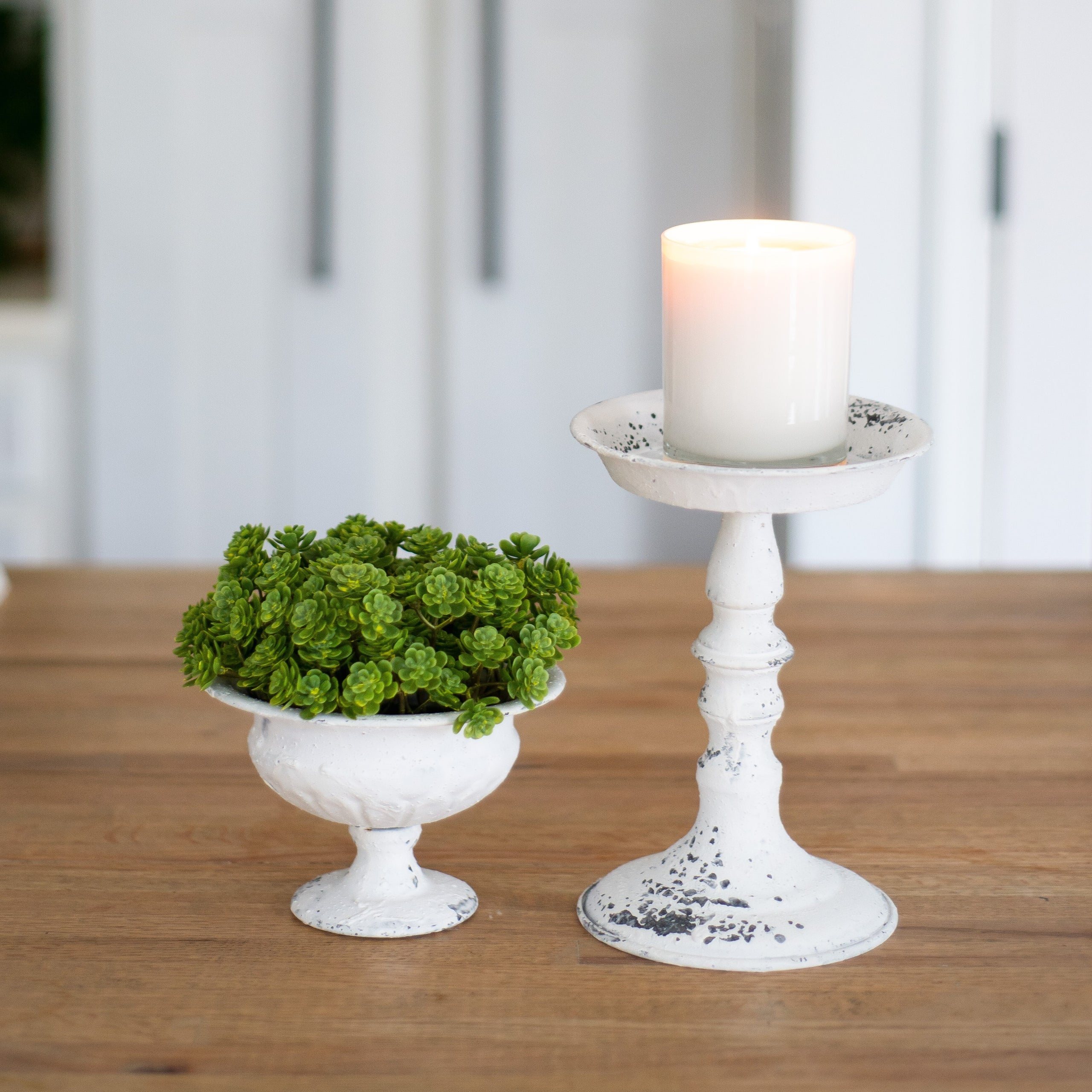 Cream candle clearance holders